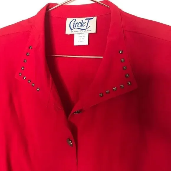 NWT vintage red western blouse - Picture 5 of 6